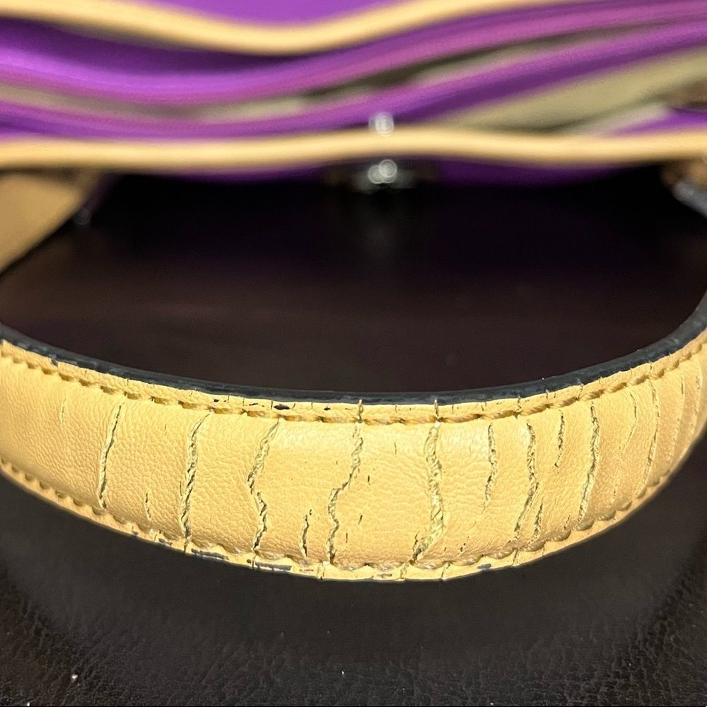 Giani Bernini Saffiano Bright Purple Tote Bag Leather Purse Medium Sized​​​ - Picture 10 of 15